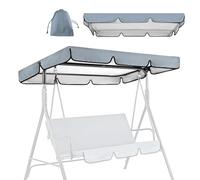 Toldo para columpios de Hollywood, columpio de jardín con toldo de 3 plazas, columpio de jardín con función reclinable, toldo universal, impermeable, columpio de jardín (A)