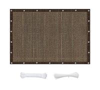 Toldo para exteriores de 2,2 x 9 m, 95 % de protección UV y 98 % de sombra, refugio de jardín duradero con 1 cuerda de 5 m, ideal para fiestas en el patio y patio trasero, color marrón