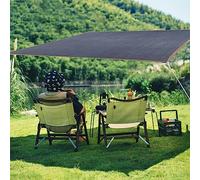 Toldo para exteriores de 4 x 6 m, resistente a los rayos UV, con ojales, impermeable, incluye cuerda, perfecto para patio, balcón, jardín y terraza, toldo de protección solar