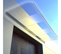 Toldo para exteriores de 50 x 100 cm de policarbonato para puertas y ventanas, resistente a los rayos UV, acabado semiesmerilado, solución duradera para protección contra los elementos climáticos.