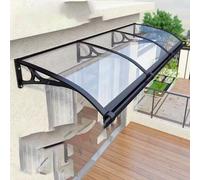 Toldo para exteriores de 80 x 100 cm, impermeable, protección UV, fácil de instalar, para puertas delanteras, patios y techos, refugio de lluvia transparente para espacios al aire libre