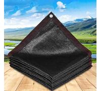 Toldo para exteriores, resistente a los rayos UV, bloquea el 90 %, toldo rectangular de 4 x 4/6 x 8 pulgadas, para protección de plantas, graneros y perreras, color negro, 5 x 6 m
