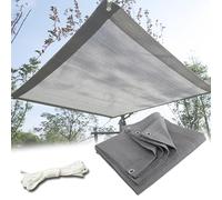 Toldo para invernadero, color gris, protección UV, tela para exteriores, para plantas de jardín, flores, balcones, rectangular, 6 x 10 m