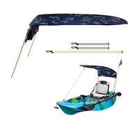 Toldo para kayak y canoa de 125 x 110 x 65 cm para una sola persona, toldo con bolsa de almacenamiento para kayak, canoa, pesca en canoa (7)