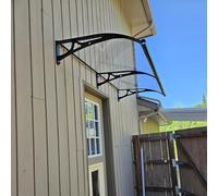 Toldo para patio al aire libre, protección UV y lluvia, para jardín, balcón, ventana, refugio impermeable 80 x 120 cm y cubierta Slish para exteriores