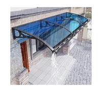 Toldo para patio al aire libre, refugio impermeable para puerta delantera con diseño de canalón para un drenaje rápido de la lluvia, estructura arqueada duradera, protección resistente a la intemperie