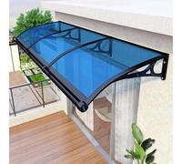Toldo para puerta, cubierta de porche al aire libre, moderno toldo de policarbonato con soporte de aluminio para protección contra el sol, la lluvia, la nieve, ideal para ventana, techo, patio, jardín