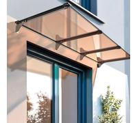 Toldo para puerta de jardín con protección UV, toldo de policarbonato para porche, cubierta de techo insonorizada para puerta delantera y porche (50 x 160 cm), resistente a la intemperie, elegante