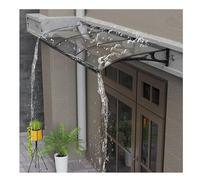 Toldo para puerta delantera, toldo arqueado de policarbonato para protección solar y lluvia al aire libre, 120 x 300 cm, toldo duradero para balcón y entrada