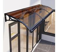 Toldo para puerta exterior, resistente a los rayos UV, impermeable, para ventanas y puertas, refugio moderno de entrada, 60 x 200 cm, color marrón