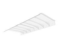 Toldo para puertas de entrada, El dosel de policarbonato for puertas y ventanas está disponible en varios tamaños marrón transparente(Transparent,40x50cm(16x20in))