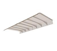 Toldo para puertas de entrada, El dosel de policarbonato for puertas y ventanas está disponible en varios tamaños marrón transparente(Brown,40x100cm(16x39in))