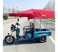 Toldo para Triciclo Eléctrico, Cubierta Impermeable de Tela Oxford, Protector Solar y Anti Lluvia para Triciclo de Carga, Resistente a Todo Clima(Red,120x100cm/47.2x39.3")