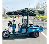 Toldo para Triciclo Eléctrico, Cubierta Impermeable de Tela Oxford, Protector Solar y Anti Lluvia para Triciclo de Carga, Resistente a Todo Clima(Black,100x80cm/39.3x31.4")