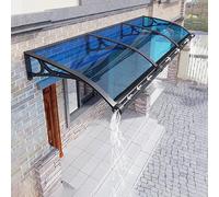 Toldo para ventana de puerta delantera, cubierta de policarbonato y aluminio para patio, protección contra la lluvia y la nieve, refugio extra grande al aire libre para compatibilidad con fregadero