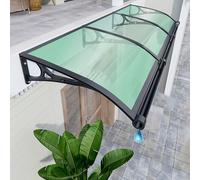 Toldo para ventana de puerta delantera, cubierta de policarbonato y aluminio para patio, protección contra la lluvia y la nieve, refugio extra grande al aire libre para compatibilidad con fregadero