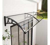 Toldo para Ventana Exterior, protección contra la Lluvia, para Patio, Porche, con Soportes de Aluminio (60 x 440 cm/24 x 173 cm)