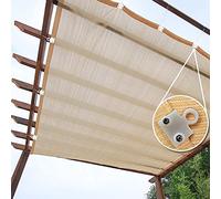 Toldo parasol con bloqueo UV, 95% de malla filtrante de luz con clips para patio, pérgola, cenador, patio trasero, solución de sombra al aire libre, resistente a la intemperie