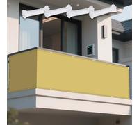 Toldo parasol con protección UV, 290 x 385 cm, rectangular, para exteriores, pérgola de alta densidad, repuesto con cuerda de 4 x 1,5 m, ideal para fiestas en el patio, color crema