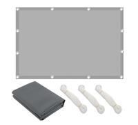 Toldo parasol resistente a la intemperie, 4 m x 4 m, color gris claro, 95 % de protección UV, incluye cuerda, perfecto para balcón, privacidad, jardín, patio, eventos y fiestas al aire libre