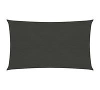 Toldo parasol resistente a los rayos UV, 2,5 x 5 m, transpirable, rectangular, para jardín, patio y exteriores, antimoho, color gris oscuro, solución de sombra para exteriores