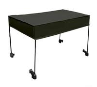 Toldo plegable con soporte de varilla de fibra de vidrio y tela Oxford, se adapta a marco de carrito de vagón de 1 tubo cuadrado de 5 cm (para carrito de 8 pulgadas, negro)