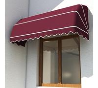 Toldo plegable rojo impermeable para puertas y ventanas, manual, telescópico, francés, para patio, terraza, balcón y patio, colores personalizados, 150 cm x 61 cm