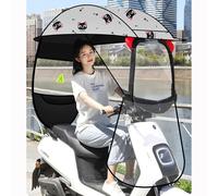 Toldo plegable universal para bicicletas eléctricas, motocicletas y scooters de movilidad, protección contra el sol, la lluvia y el viento, cubierta ligera y duradera para uso en exteriores