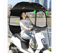 Toldo plegable universal para bicicletas eléctricas, motocicletas y scooters de movilidad, protección contra el sol, la lluvia y el viento, cubierta ligera y duradera para uso en exteriores