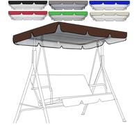 Toldo Recambio Balancin Jardin 2 Plazas y 3 Plazas Techo de Repuesto,Universal Techo Solar para balancín Toldo Fundas,Impermeable,Techo de Repuesto para Columpio Ex(Size:164 * 114 * 15cm,Color:café)