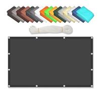 Toldo rectangular con ojales de 2,5 x 3 m, protección UV, 98 % para balcón, jardín, patio, color gris oscuro, incluye cuerdas de 4 x 1,5 m, bloqueador de viento y sol