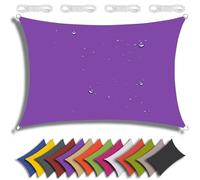 Toldo rectangular con protección UV, 4 x 4 m, 95 % de bloqueo UV, perfecto para jardín, patio, fiesta, pérgola, balcón, elegante toldo morado para parasol