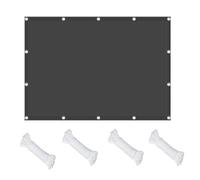 Toldo rectangular de 130 x 260 cm, impermeable, con protección UV, sombra multiusos para exteriores, patio, césped, jardín, fiestas y actividades, color gris oscuro