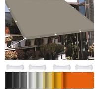 Toldo rectangular de 2,2 x 7,5 m, 98 % de poliéster, protección UV, para jardín, balcón, piscina, toldo al aire libre, toldo