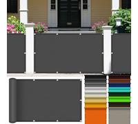 Toldo rectangular de 2,3 x 5 m, protección UV 98% al aire libre, para jardín, terraza, balcón, color gris claro con ojales y cordones