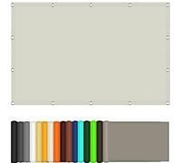 Toldo rectangular de 3,1 x 3,1 m, resistente a los rayos UV, a prueba de desgarros, con bridas para cables, para balcón, patio, jardín, piscina, color crema