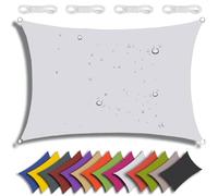 Toldo rectangular de 3 x 5 m, 95 % de protección UV, perfecto para jardín, patio, fiesta, pérgola y balcón, toldo blanco para sombra instantánea
