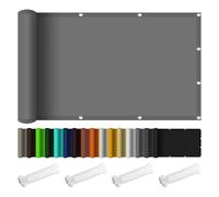Toldo rectangular de 360 x 550 cm, 98% de bloqueo UV, toldo fácil de plegar con cuerda para jardín, balcón, patio, camping, color gris claro, protección solar al aire libre
