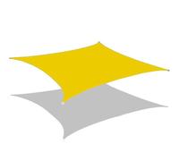 Toldo rectangular de 4 x 4 m, 95 % de protección UV, para patio, jardín, balcón, tela de parasol (amarillo), perfecto para protección solar y vida al aire libre
