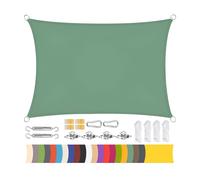 Toldo rectangular de 4 x 4 m, impermeable, con protección UV, para patio, balcón y fiesta, tela Oxford 420D con accesorios