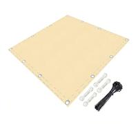 Toldo rectangular de poliéster impermeable con protección UV de 0,85 x 10,5 m, con ojales de acero inoxidable reforzados, perfecto para balcón, jardín, patio, color amarillo claro