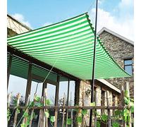 Toldo rectangular de polietileno de alta densidad duradero para patio, jardín y patio trasero, toldo bloqueador UV, diseño a rayas, 4 x 4 m, solución de sombra para exteriores