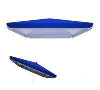 Toldo rectangular de repuesto para sombrilla de 2,5 x 2,5 m, antiUV, cuadrado, para mesa de mercado, tela azul duradera, se adapta a marcos de 6.5 x 6.5 pies y 10 x 10 pies