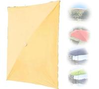 Toldo rectangular de repuesto para sombrilla de 3 x 2 m para jardín al aire libre; duradero, 4 y 6 varillas, impermeable, color caqui, perfecto para patio y terraza