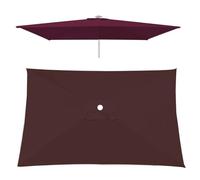 Toldo rectangular de repuesto para sombrilla de 3 x 2 x 2 m, impermeable, protección UV 30+, 4/6/8 varillas, cubierta de poliéster, solución de sombra para patio al aire libre