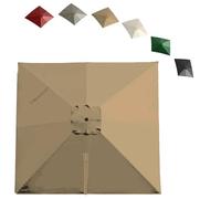 Toldo rectangular de repuesto para sombrilla de 4 x 3 m, con 8 varillas, color caqui, 3 x 3 m, solución de sombra para exteriores