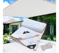 Toldo rectangular grande con ojales, impermeable, para exteriores, tela bloqueadora de rayos UV para pérgola, resistente al viento, 90 % de protección UV (4 x 5,5 m)