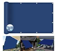 Toldo rectangular impermeable de 1,7 x 3,2 m, 98 % de bloqueo UV, para patio, jardín, patio trasero, incluye 4 cuerdas, color azul marino