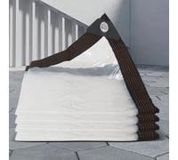Toldo rectangular impermeable de 2,4 x 4 m, protección UV, 95 % duradero, resistente al desgarro, cubierta blanca para exteriores, balcón, patio, jardín con ojales