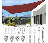 Toldo rectangular impermeable de 2,5 x 3 m, protección UV para balcón, jardín, patio, incluye kit de instalación, toldo para exteriores